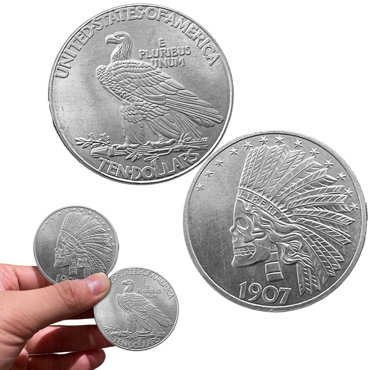 Amazon.com: YukaBa MarshLing Antique Liberty Indian Head Ten