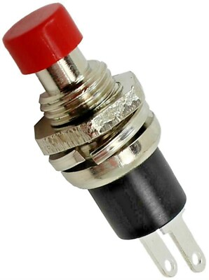 #ad #ad New Mini Push Button SPST Momentary N O OFF ON Switch Red. USA SELLER $2.49