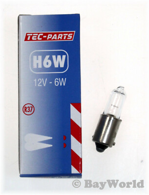 1 St. H6W 12V 6W BAX9s Halogen Glühlampe Auto E4 Standlicht 12060 TEC-PARTS TOP