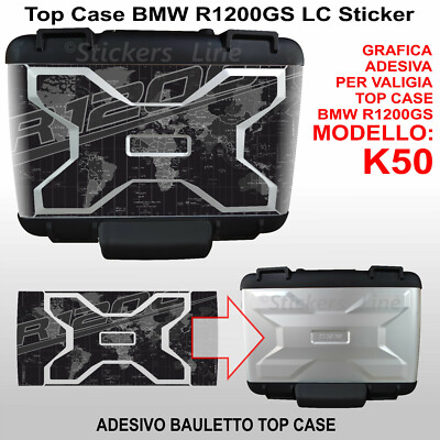 Adesivo Top Case Bauletto Vario Bmw R1200gs Planisfero Bussola K50 Dal 2013 Blk Ebay