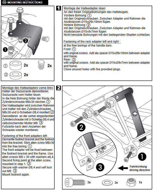 honda cb500x pannier frames