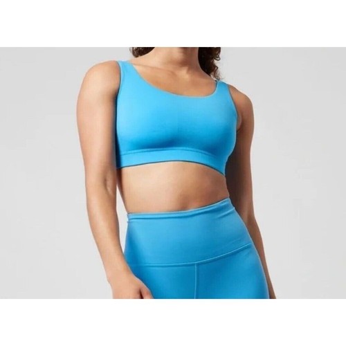NWOT Athleta Exhale D-DD+ Santorini Blue Wireless Strappy Back Sports Bra 3X