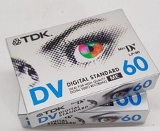 TDK Mini DV DV60 - 2 piezas cassette video telecamera new(old stock)