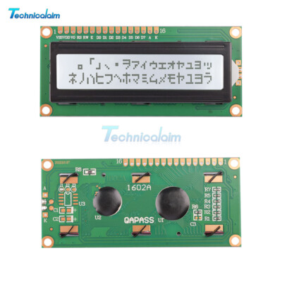 LCD1602A 5V Gray Screen White Backlight 16x2 Character LCD Display Monitor