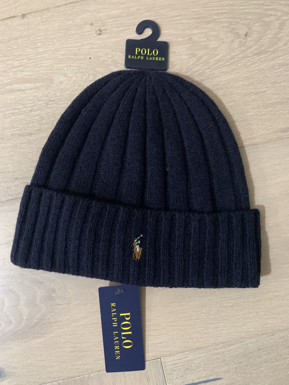 Polo Ralph Lauren berretto lana O S COLORE NERO PONY palazzo RRL teschio invernale