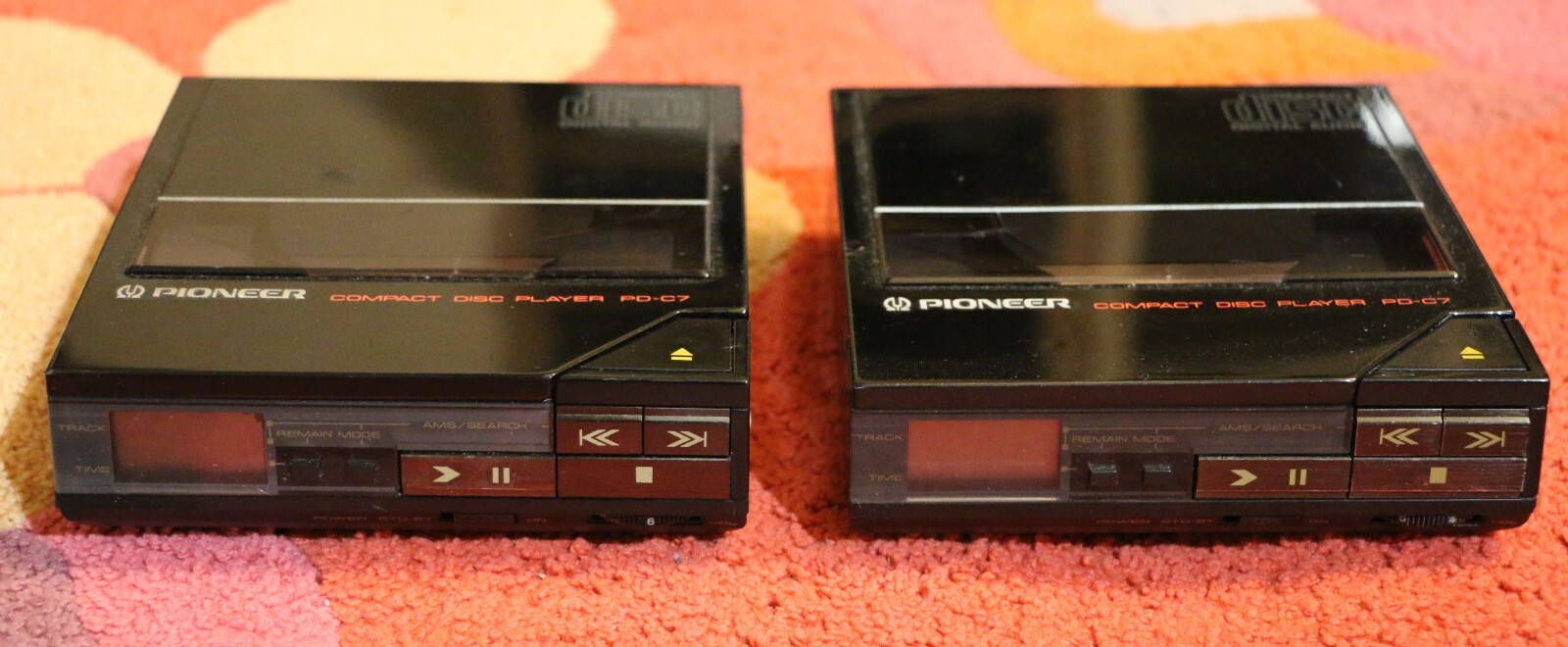 Very rare set of two Vintage Portable CD Player Pioneer PDC7, Year