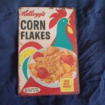 Metal Sign 8''X12'' Wall Art Man Cave Garage Oil Bar Gas Station Food Corn Flakes