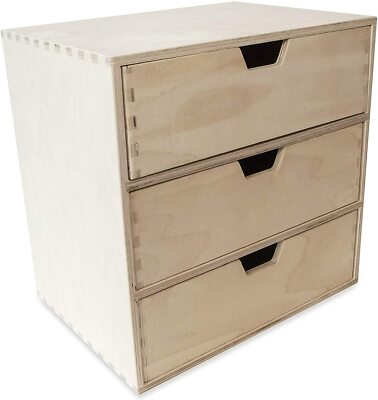 Creative Deco Schubladen-Box | 3 Schubladen | 28,5 x 20 x 28,5 (+/-1cm)