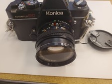 Konica Autoreflex TC 35mm SLR Camera Hexanon AR 50mm f1.7 Lens  70-210mm Zoom