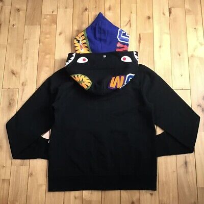 BAPE Double Shark full zip hoodie Black A Bathing Ape Size L BAPE Double Shark full zip hoodie Black A Bathing Ape Size L