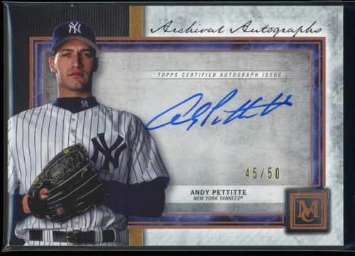 2020 Topps Museum Collection Archival Autographs Copper #AAPET Andy Pettitte /50 - Bild 1 von 2