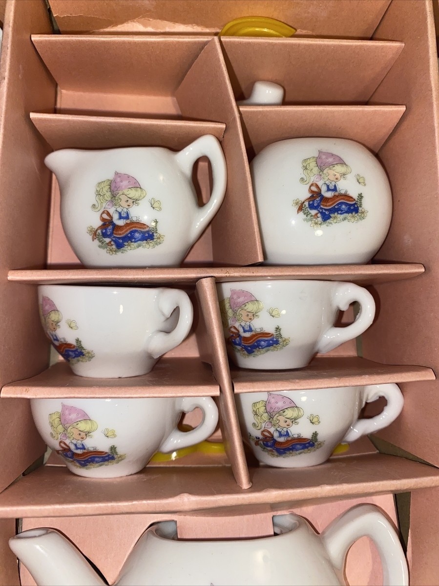 Toy China Tea Set Child Play Little Girl Made In Japan 17pcs