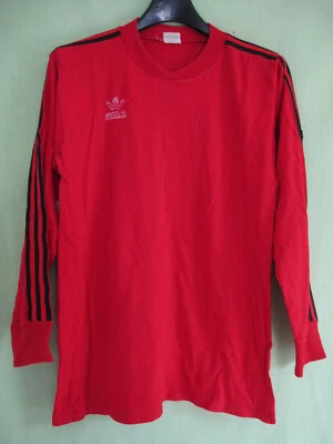 Maillot Adidas Rouge Trefoil 80'S manche Longue Coton Jersey - XS / S - Photo 1/4