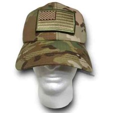 Tactical Military Self-Fastening Patches Hat Baseball Cap Green NWOT READ