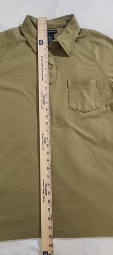 KnightsBridge Shirt Mens L Large Short Sleeve Polo Collared Olive Green FREE S/H - Picture 8 of 15