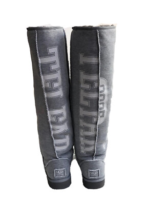 UGG X TELFAR MEN LOGO PRINT FLEECE TALL HEATHER GREY BOOT US