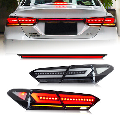 HCmotion Clear LED Tail Lights For 2018 -2022 Toyota Camry 5PCS Trunk Lamp