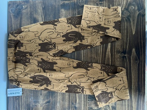 Old Navy Brown Bear Elasticized Waistband Full-Length Leggings 4T - New With Tag - Picture 3 of 3
