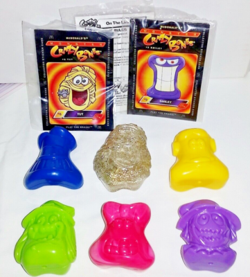 MCDONALDS - 2000 MONSTER CRAZY BONES HAPPY MEAL - TOYS #1 6 and 11