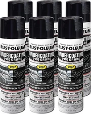 Rust-Oleum 248656 Professional Rubberized Undercoating Spray 15Oz Black (6 Pack)