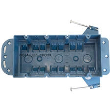 5 pcs 4-Gang 55 Cu In New Work ETL Nail on Electrical Switch & Outlet Box Blue