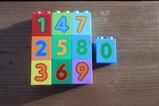 LEGO Duplo Complete Number set 0-9 Lot Math Leaning Bricks Learn to Count