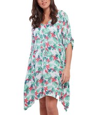 Womens size 12 14  Top longer length kaftan style top / dress cover up  SALE !