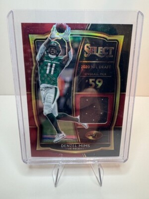 2020 Select Denzel Mims #DS-DMI Selections Maroon Prizm RC Jersey Patch NY Jets