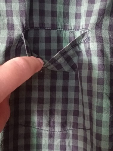 Colin's Basics Men Shirt Green Checked Buttons Down Long Sleeves Slim Fit Size L - Picture 10 of 24