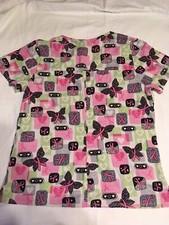 ScrubStar Scrub Top Pink Cure Hope Love Care Fight Cancer