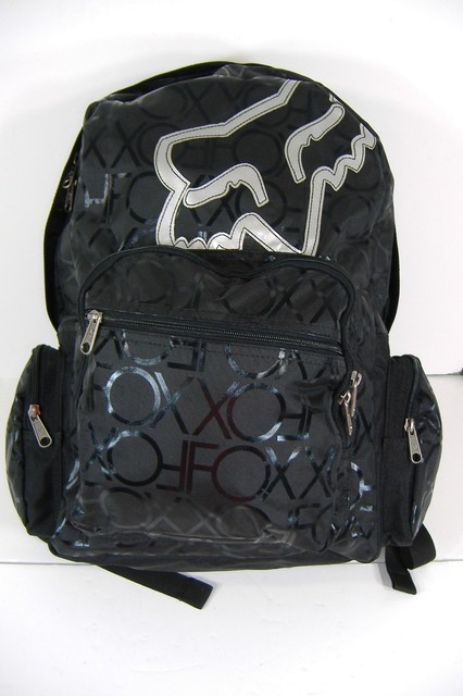 fox laptop backpack black