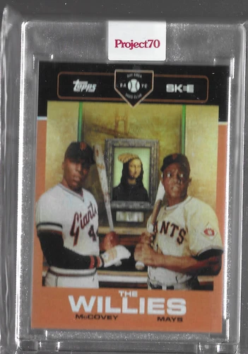 2021 Topps Project 70 Card 688 Willie Mays Willie McCovey by DJ Skee FOIL #33/70