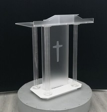 Church Podium Acrylic Lectern Pulpit for Weddings Prayers Church Events