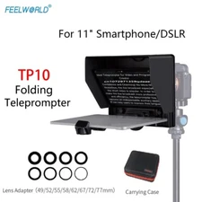 FEELWORLD TP10 10" Fold Video Teleprompter for Mobile Tablet DSLR Live Streaming