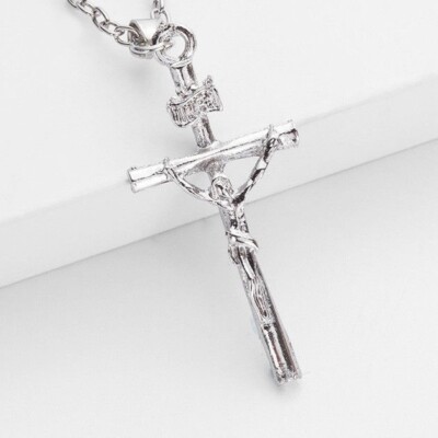 925 Sterling Silver Christian Jesus Christ Cross Catholic
