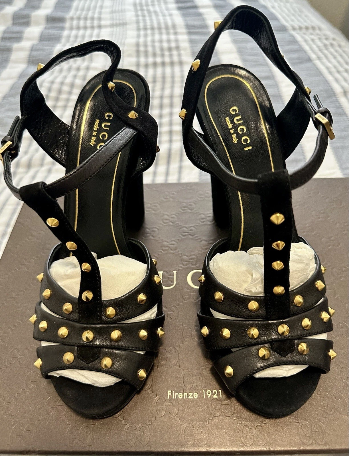 CHAUSSURES FEMMES AUTHENTIQUES GUCCI Taille 36/6 USA, 297568 ANK10 avec boite d'origine