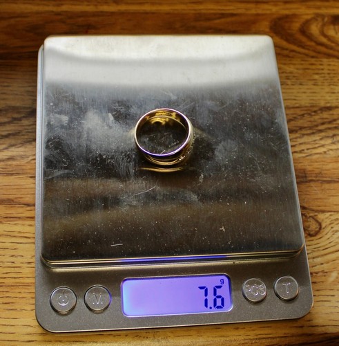 Nice Heavy Vtg Men's 14k Gold .6 Ctw Diamond Band/Ring Size 10.5, Wedding/Casual - Picture 6 of 6