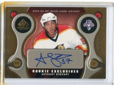 2005-06 SP Game Used Rookie Exclusives Anthony Stewart Rookie Auto 60/100