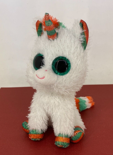 TY 2021 ☆ Beanie Boos ☆ TySilk : Christmas Unicorn - SNOWFALL -Soft Toy Plush #2