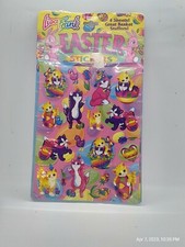 Vintage Lisa Frank - Easter Stickers - 4 Sheets - Sheep, Bunny, Kitten  more