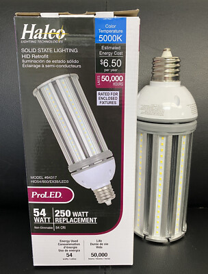 HALCO 84317 PROLED 250 Watt Replacement 54W HID54/850/EX39/LED3 *NEW IN BOX*