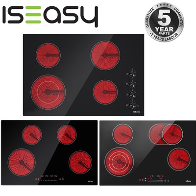 30  Electric Cooktop Ceramic 4 Burners Stove Top Drop-In Cooker Touch Timer US