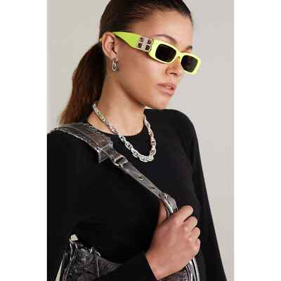 Balenciaga Dynasty BB0096S 008 Yellow Silver Grey Unisex  display picture 3