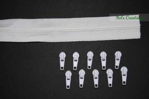 No. 3, Zipper + slider,upholsery, black, white, beige, zipper, craft - Foto 3 di 8