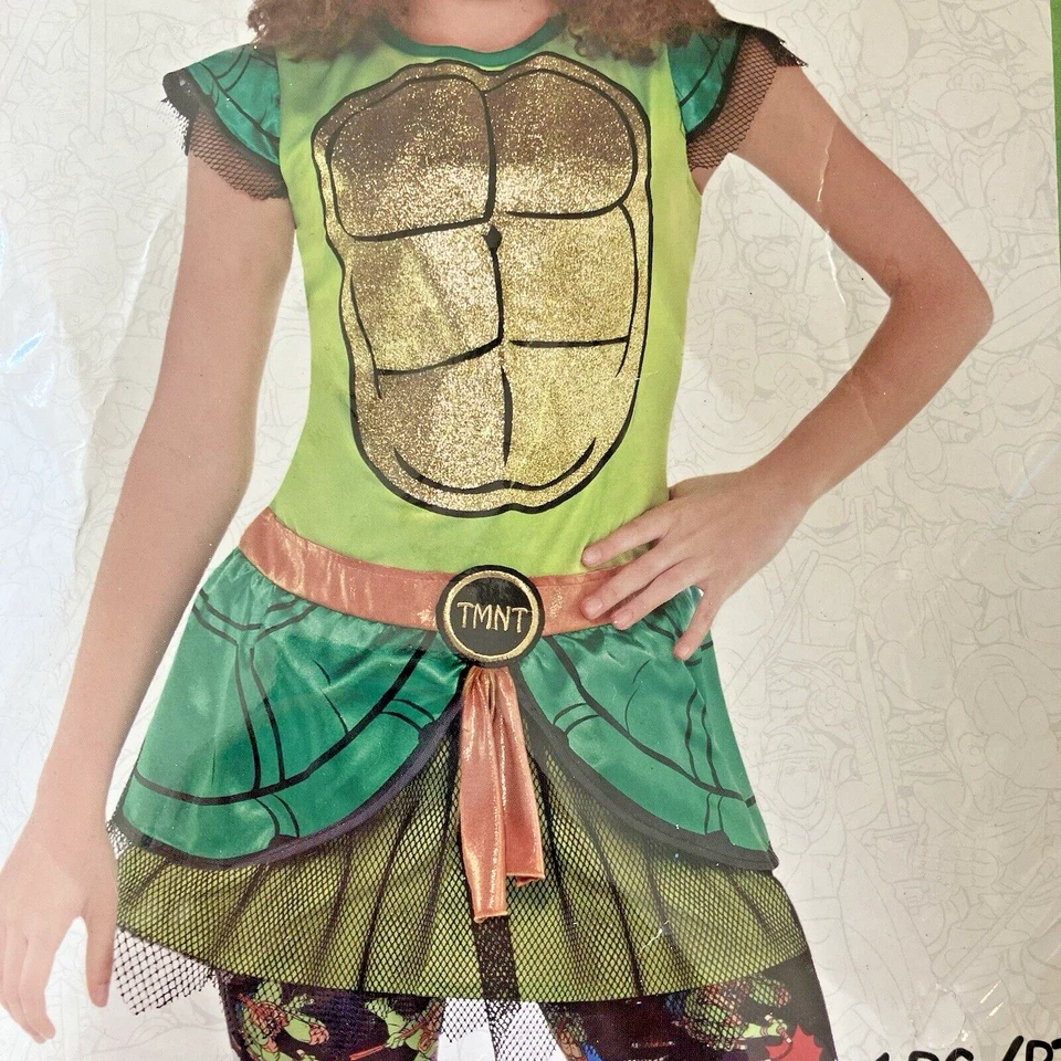 Túnica Top Disfraz Niño Tortugas Ninja Adolescentes Mutantes Niñas M/L Halloween 12-14 Foto 4 de 4