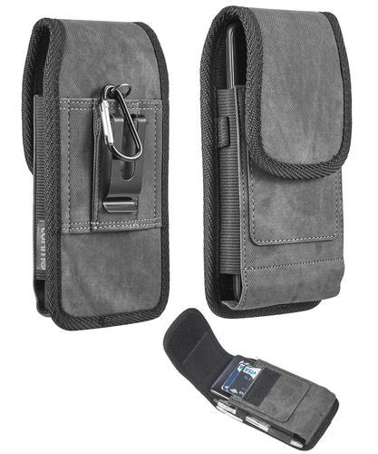 Custodia denim robusta fondina clip per OnePlus Nord N30 5G, N300 5G, 10T, N20 - Foto 1 di 7