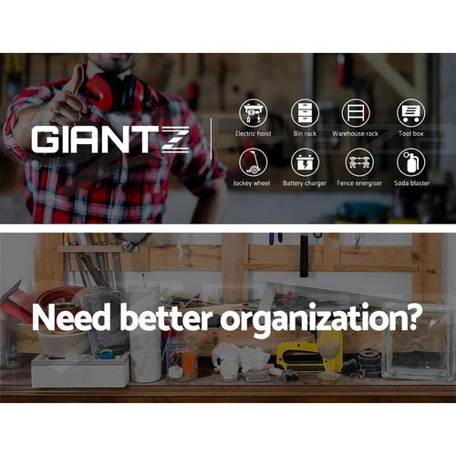 Giantz 60 Storage Bin Rack Wall Mounted Tools Organiser Shed Work Bench Garage - Picture 2 of 11