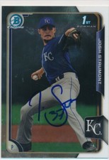 Josh Staumont Kansas City Royals Autographed 2015 Bowman 1st Chrome Card #144