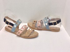 KENSIE Maddie Multicolor Strappy Flat Ankle Strap Sandals Size 6.5M