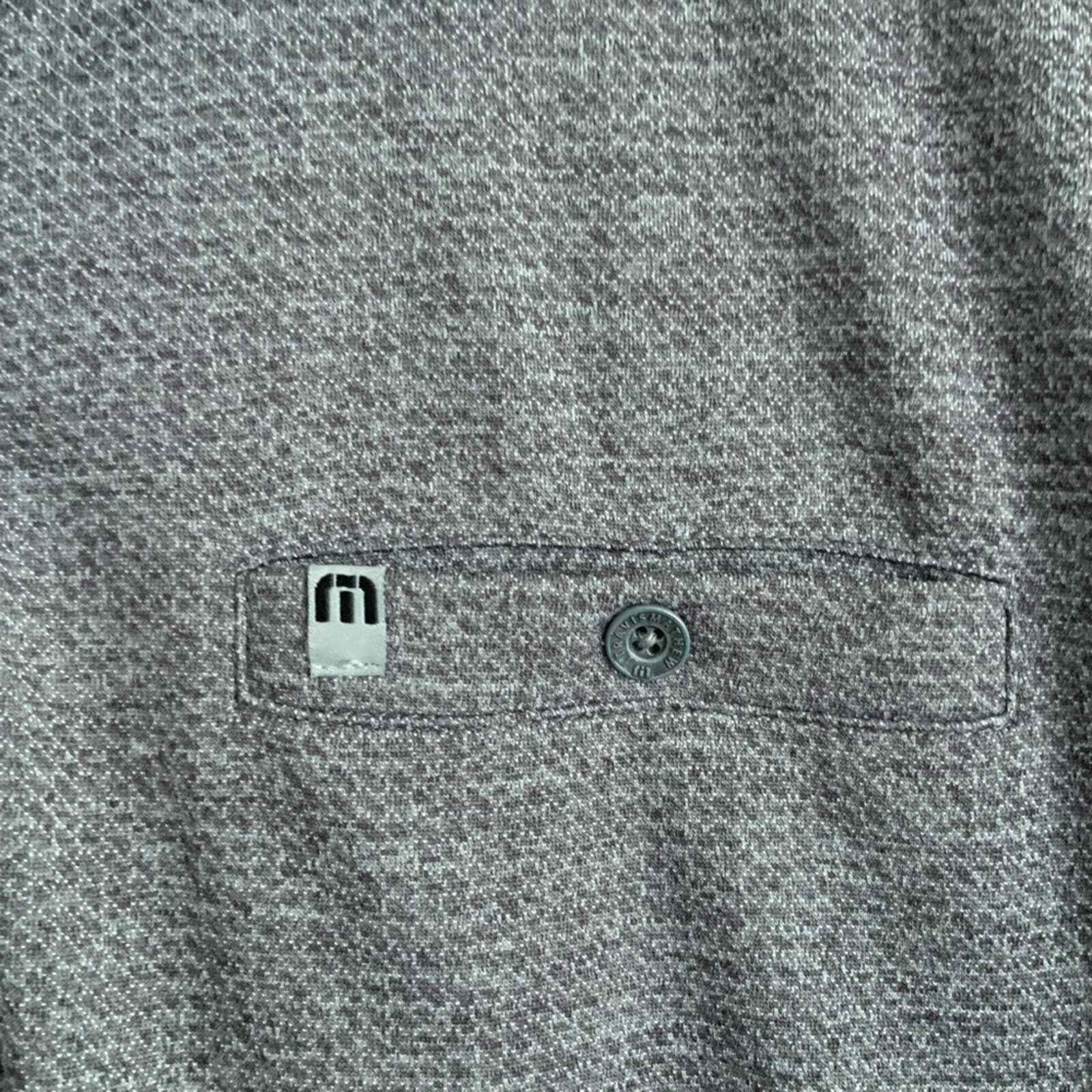 Travis Mathew Gray Button Pocket Performance Polo… - image 3